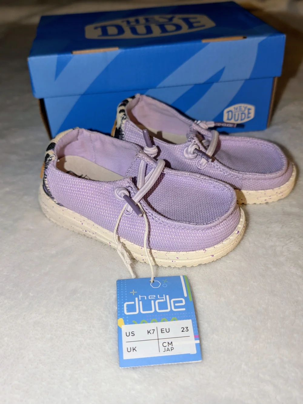 HEYDUDE Wendy Toddler Funk Leo Violet Size 7 New With Tags